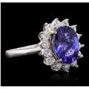 Image 5 : 14KT White Gold 3.17ct Tanzanite and Diamond Ring