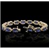 Image 6 : 14KT Yellow Gold 20.64ctw Sapphire and Diamond Bracelet