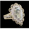 Image 5 : 14KT Yellow Gold 5.72ct Aquamarine and Diamond Ring