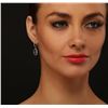 Image 2 : 14KT White Gold 5.44ctw Tanzanite and Diamond Earrings
