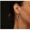 Image 3 : 14KT White Gold 5.44ctw Tanzanite and Diamond Earrings