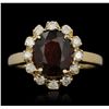 Image 3 : 14KT Yellow Gold 2.30ct Rubellite and Diamond Ring