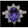 Image 4 : 14KT Yellow Gold 3.40ct Tanzanite and Diamond Ring