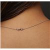 Image 4 : 14KT White Gold 2.45ct Sapphire and Diamond Pendant With Chain