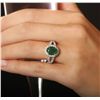 Image 1 : 14KT Yellow Gold 1.95ct Emerald and Diamond Ring