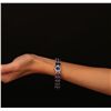 Image 3 : 14KT White Gold 37.09ctw Sapphire and Diamond Bracelet