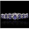 Image 5 : 14KT White Gold 37.09ctw Sapphire and Diamond Bracelet