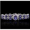 Image 5 : 14KT White Gold 37.09ctw Sapphire and Diamond Bracelet