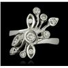 Image 4 : 14KT White Gold 0.50ctw Diamond Ring