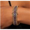 Image 3 : 14KT Yellow Gold 20.84ctw Tanzanite and Diamond Bracelet