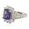 Image 5 : 14KT White Gold 4.15ct Tanzanite and Diamond Ring