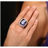 Image 1 : 14KT Yellow Gold 21.70ct GIA Cert Tanzanite and Diamond Ring
