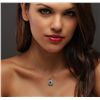 Image 3 : 14KT White Gold 1.98ct Tanzanite and Diamond Pendant With Chain