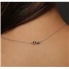 Image 4 : 14KT White Gold 1.98ct Tanzanite and Diamond Pendant With Chain