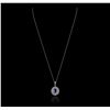 Image 6 : 14KT White Gold 1.98ct Tanzanite and Diamond Pendant With Chain