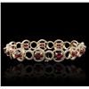 Image 6 : 14KT Yellow Gold 6.24ctw Ruby and Diamond Bracelet