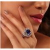 Image 3 : 14KT White And Yellow Gold 6.84ct Tanzanite and Diamond Ring