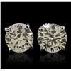 Image 4 : 14KT White Gold 4.37ctw Diamond Stud Earrings