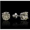 Image 5 : 14KT White Gold 4.37ctw Diamond Stud Earrings