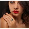 Image 3 : 14KT Two Tone Gold 1.20ct Emerald and Diamond Ring