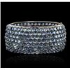 Image 4 : 18KT White Gold 172.98ctw Sapphire Bracelet