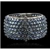 Image 5 : 18KT White Gold 172.98ctw Sapphire Bracelet