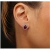 Image 3 : 14KT White Gold 3.54ctw Ruby and Diamond Earrings