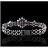 Image 6 : 14KT White Gold 5.10ct Tanzanite and Diamond Bracelet