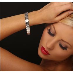 14KT White Gold 1.61ctw Diamond Bracelet