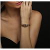 Image 1 : Ladies Vintage Louis 14KT Rose Gold Ruby and Diamond Wristwatch