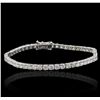 Image 4 : 14KT White Gold 6.12ctw Diamond Tennis Bracelet