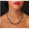 Image 3 : 14KT White Gold 49.92ctw Sapphire and Diamond Necklace