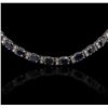 Image 6 : 14KT White Gold 49.92ctw Sapphire and Diamond Necklace