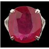 Image 3 : 14KT White Gold 18.92ct Ruby and Diamond Ring