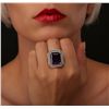 Image 1 : 14KT Two-Tone 11.31ct Amethyst and Diamond Ring