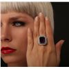Image 3 : 14KT Two-Tone 11.31ct Amethyst and Diamond Ring