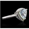 Image 5 : 14KT White Gold 4.50ct Topaz and Diamond Ring