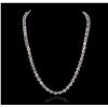 Image 4 : 14KT Yellow Gold 39.20ctw Tanzanite and Diamond Necklace