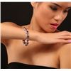 Image 1 : 14KT White Gold 20.28ctw Ruby and Diamond Bracelet