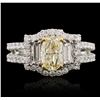 Image 4 : 18KT Two-Tone 2.03ctw Oval Cut Diamond Ring