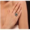 Image 3 : 14KT White Gold 3.01ct Emerald and Diamond Ring