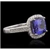 Image 5 : 14KT White Gold 4.56ct Tanzanite and Diamond Ring
