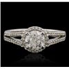 Image 4 : 14KT White Gold 1.30ctw Diamond Ring