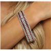 Image 3 : 18KT White Gold 9.60ctw Ruby and Diamond Bracelet