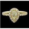Image 4 : 14KT Yellow Gold 0.89ctw Diamond Unity Ring