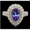 Image 4 : 14KT Two-Tone Gold 4.82ct Tanzanite and Diamond Ring
