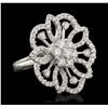 Image 5 : 14KT White Gold 1.70ctw Diamond Ring
