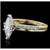 Image 5 : 14KT Yellow Gold 1.36ctw Marquise Cut Diamond Ring