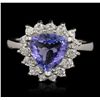 Image 4 : 14KT White Gold 1.89ct Tanzanite and Diamond Ring