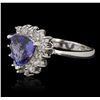 Image 5 : 14KT White Gold 1.89ct Tanzanite and Diamond Ring